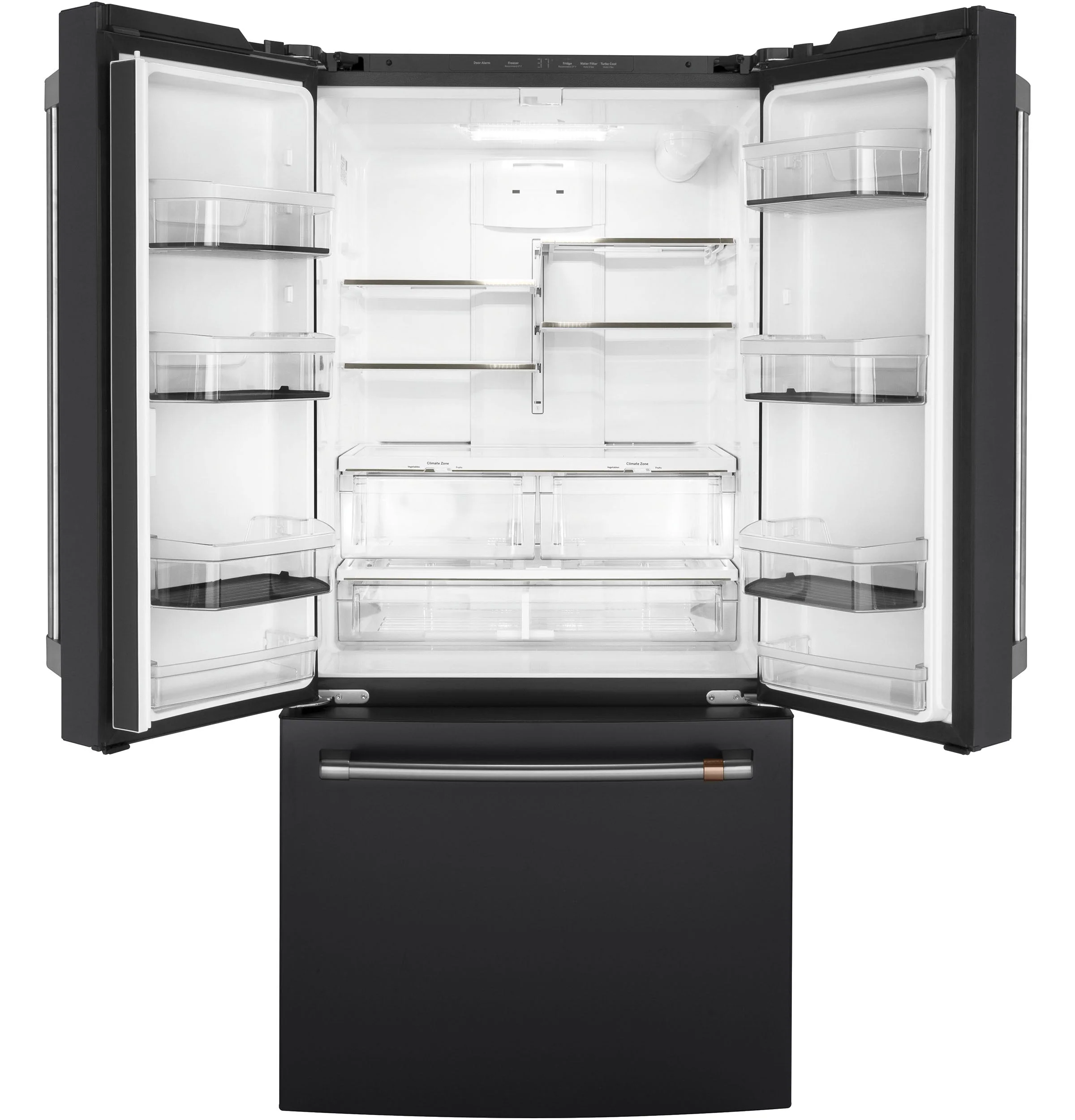 Café Matte Black 33" Counter-Depth French-Door Refrigerator (18.6 Cu. Ft.) - CWE19SP3ND1 - Image 2