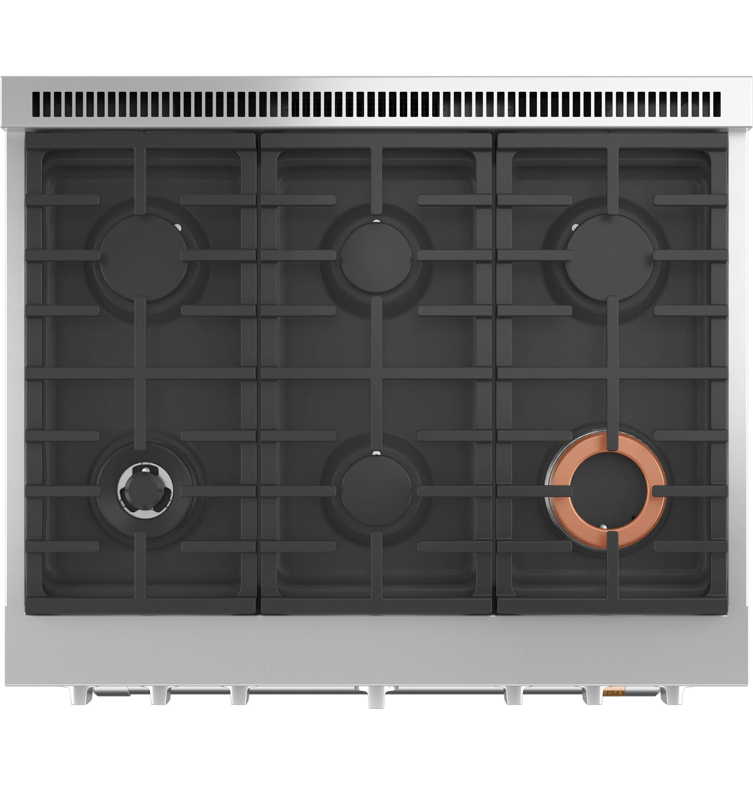 Café Matte Black 36" Commercial-Style 6-Burner Dual-Fuel Smart Range (5.75 Cu.Ft) - C2Y366P3TD1 - Image 2