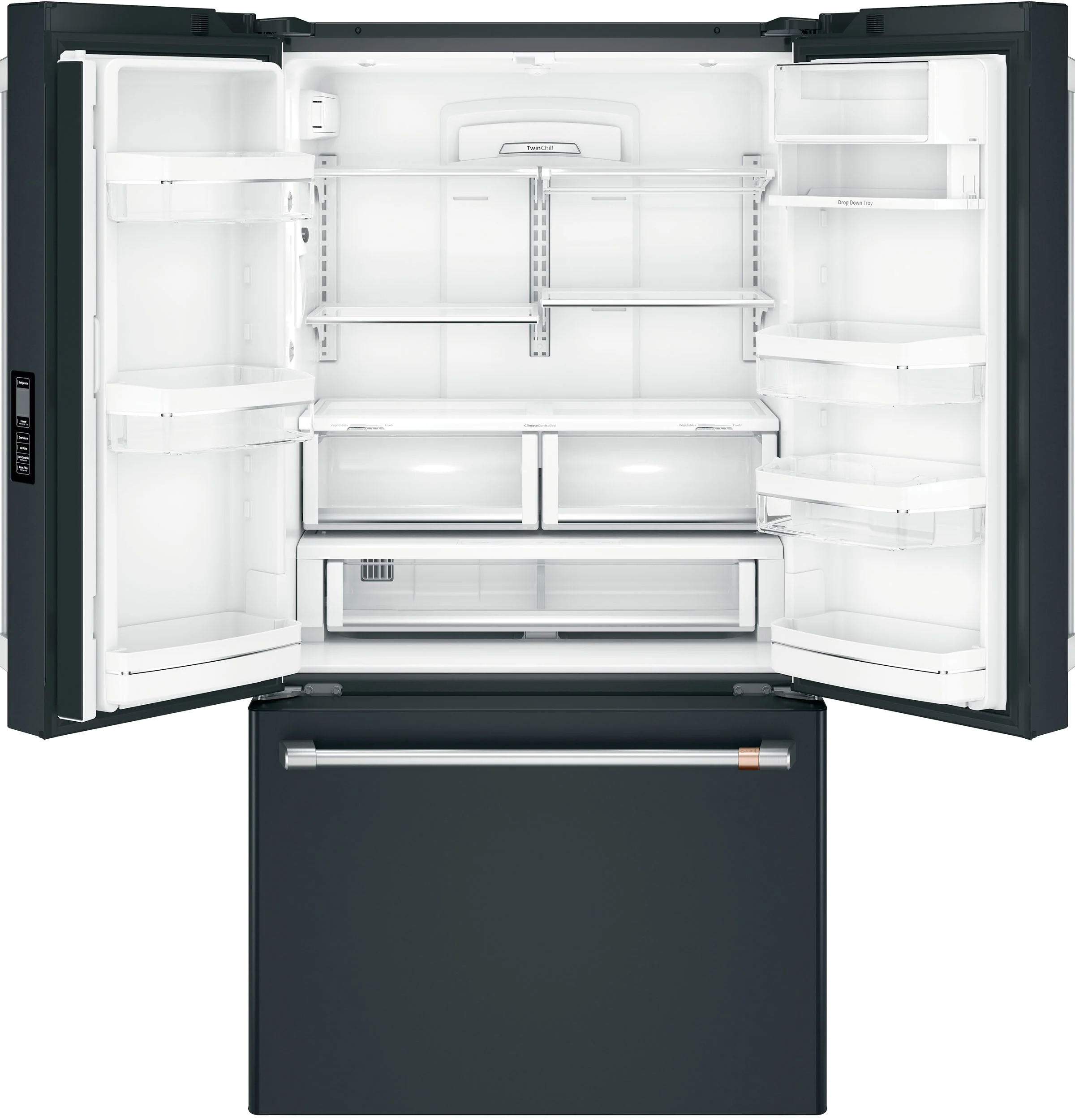 Café Matte Black 36" Counter-Depth French-Door Refrigerator (23.1 Cu. Ft.) - CWE23SP3MD1 - Image 4