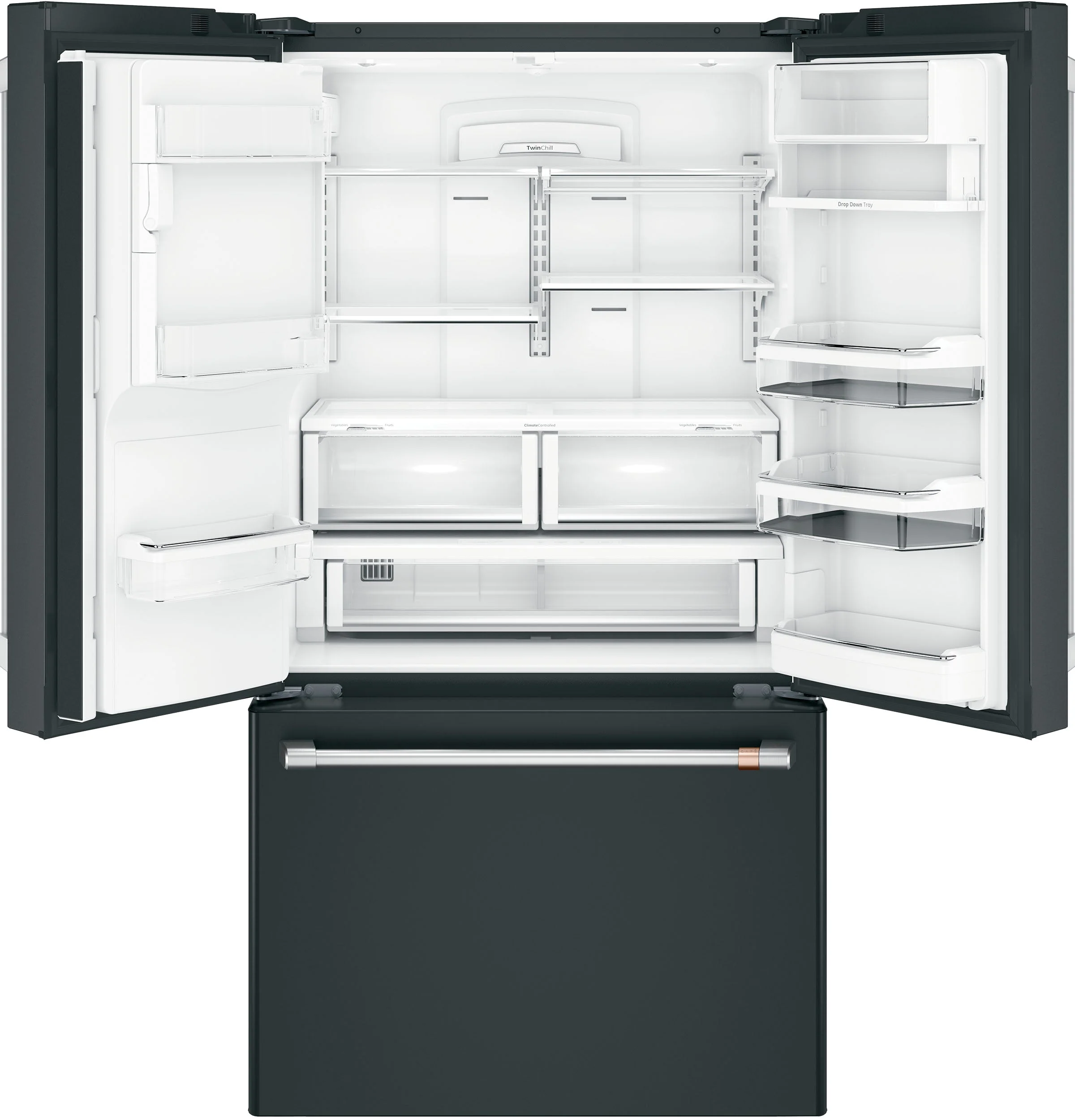 Café Matte Black 36" Counter-Depth French-Door Refrigerator with Hot Water Dispenser (22.2 Cu. Ft.) - CYE22TP3MD1 - Image 3