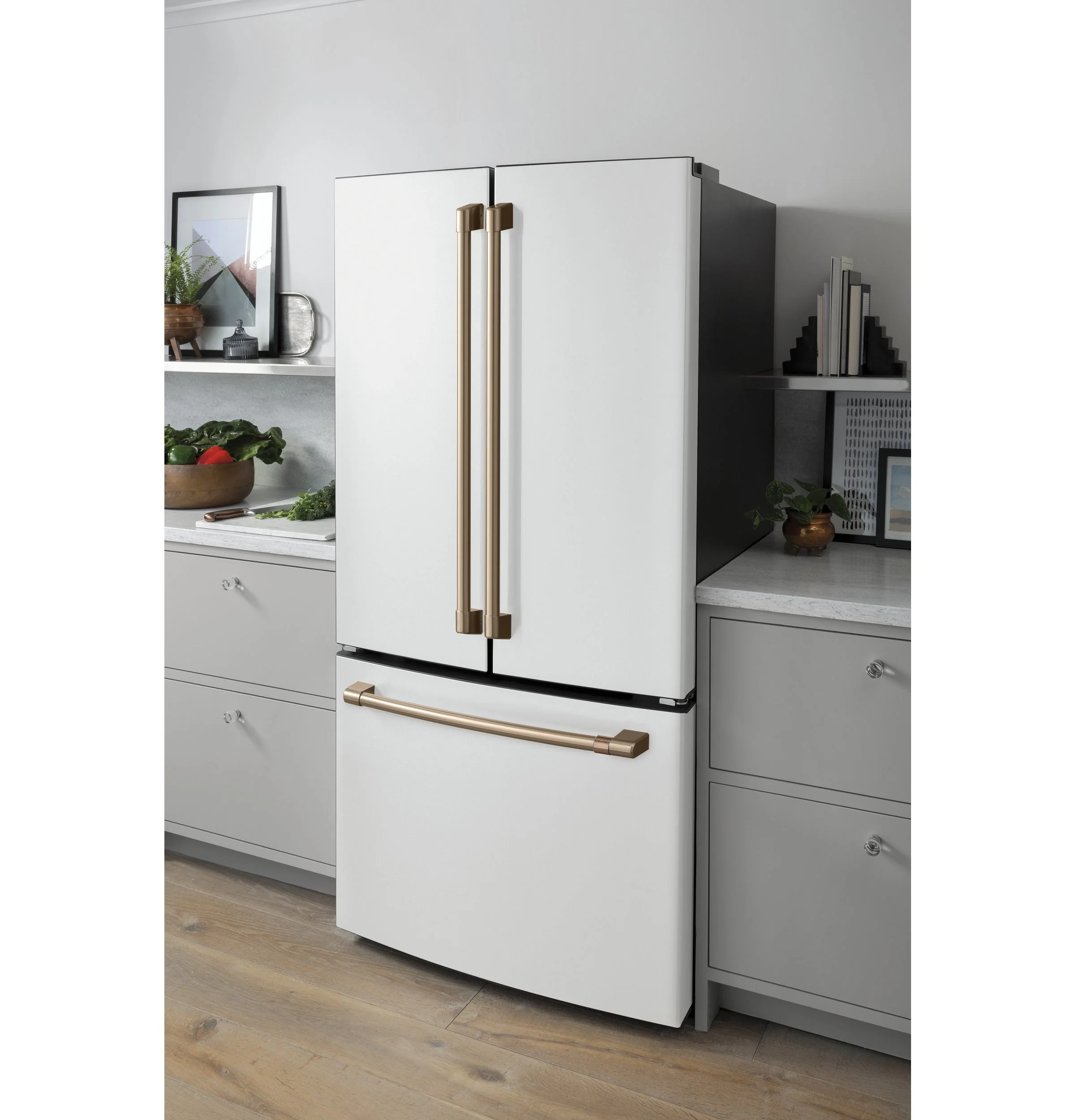 Café Matte White 33" Counter-Depth French-Door Refrigerator (18.6 Cu. Ft.) - CWE19SP4NW2 - Image 3