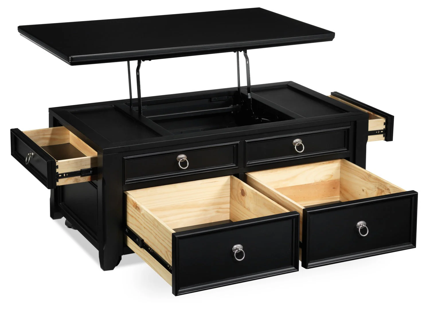 Caserta Lift-Top Coffee Table - Black - Image 3