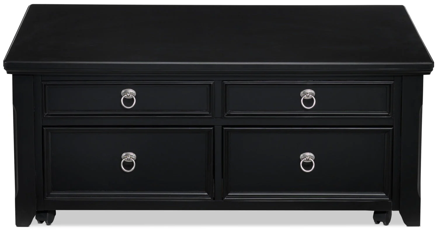 Caserta Lift-Top Coffee Table - Black - Image 5