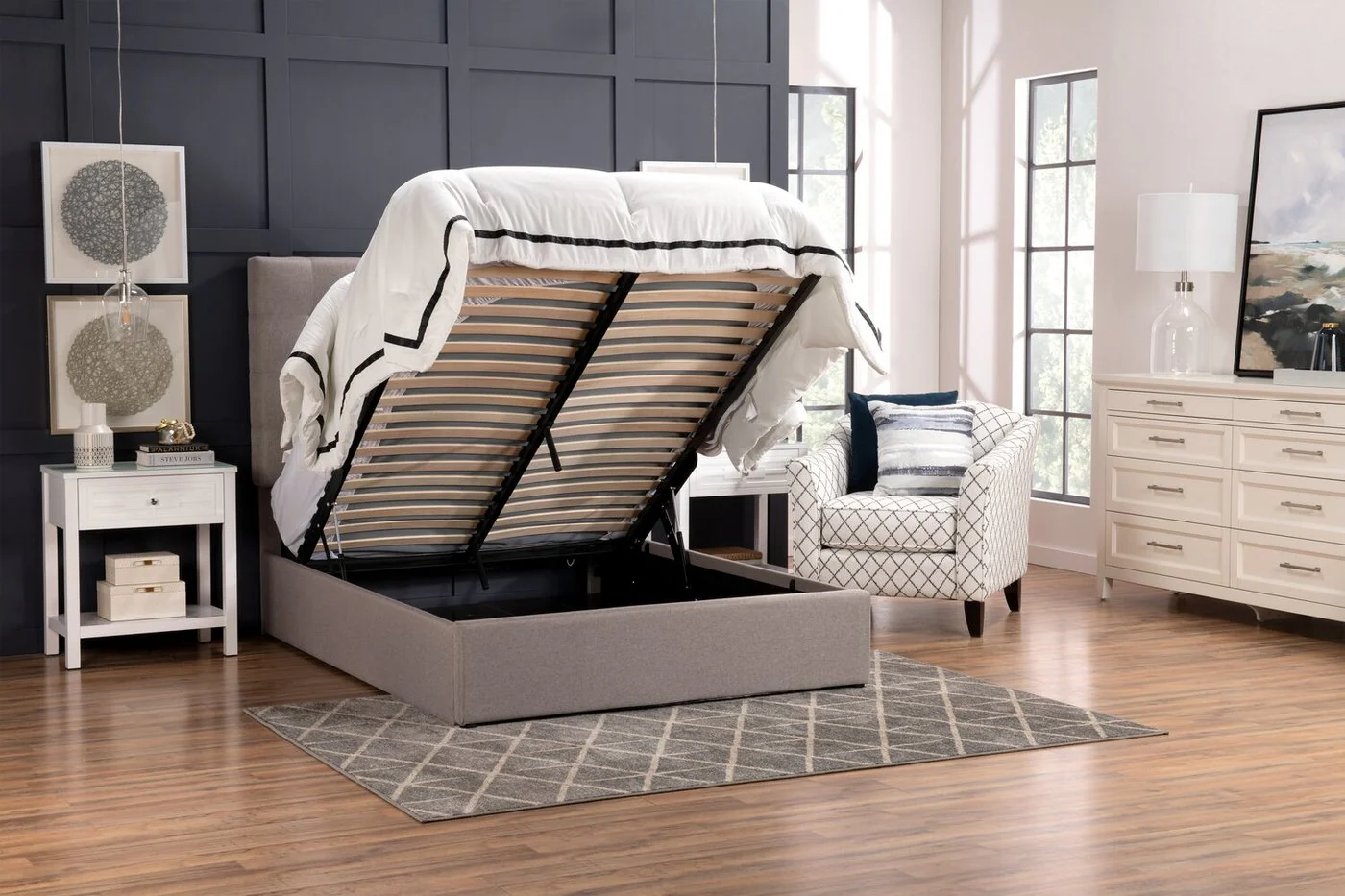 Clementina Storage Full Bed - Taupe - Image 7