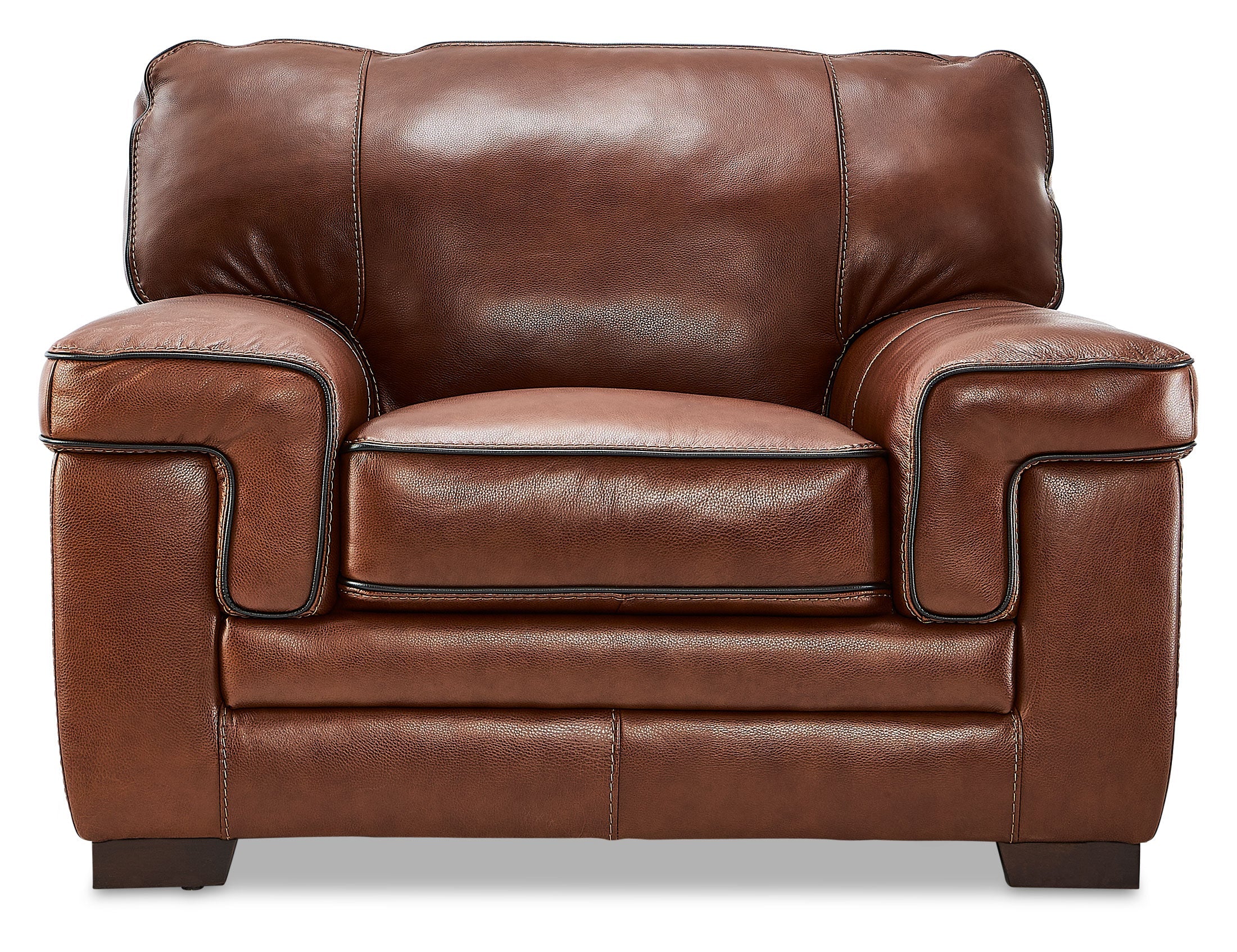 Colton Genuine Leather Chair - Cognac - Image 3