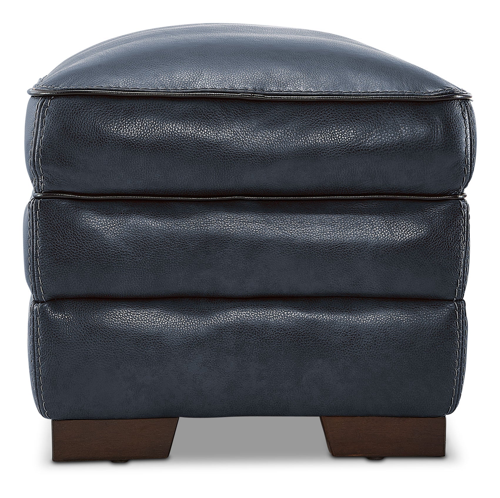 Colton Genuine Leather Ottoman - Cobalt - Image 5