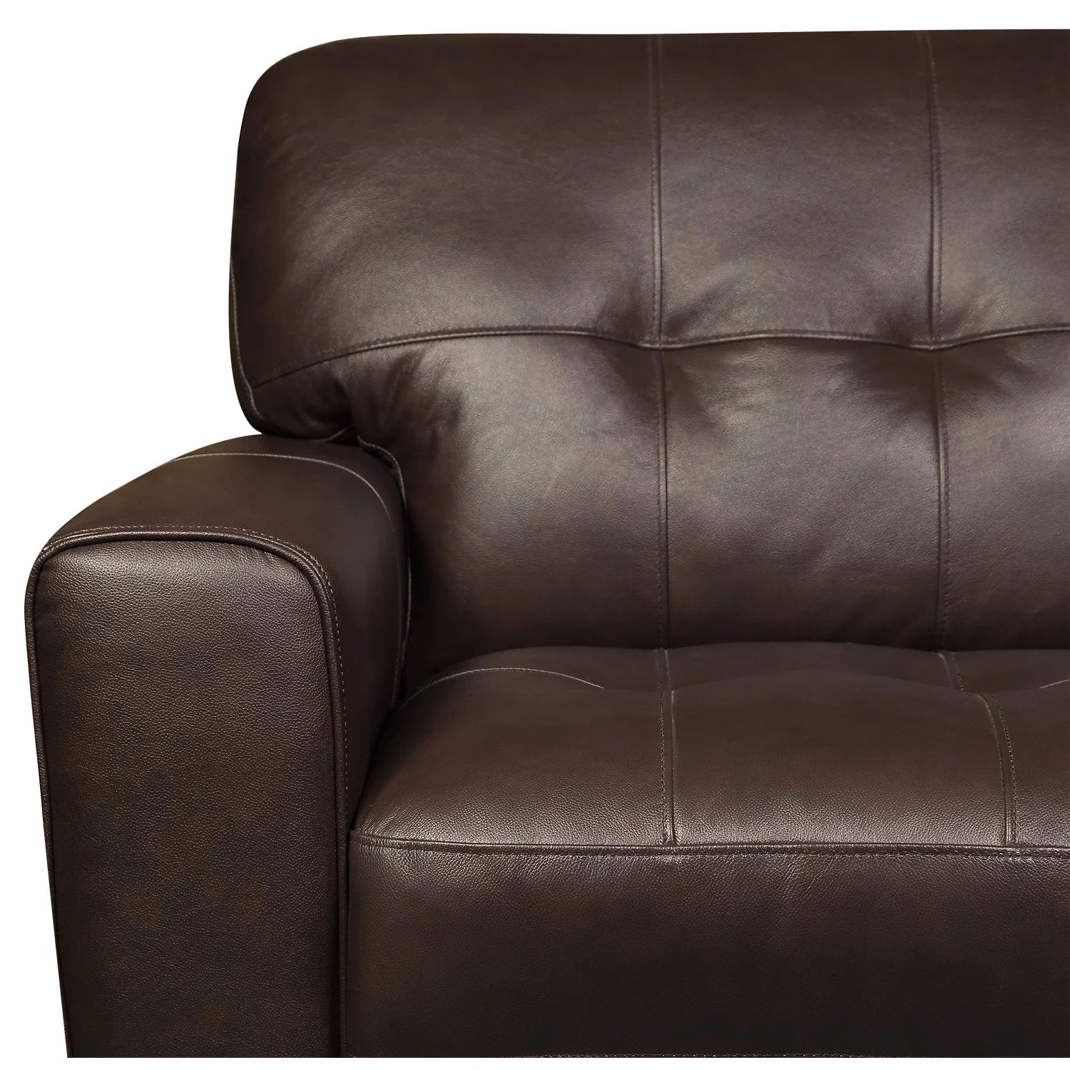 Cousteau Genuine Leather Chair - Brown - Image 3
