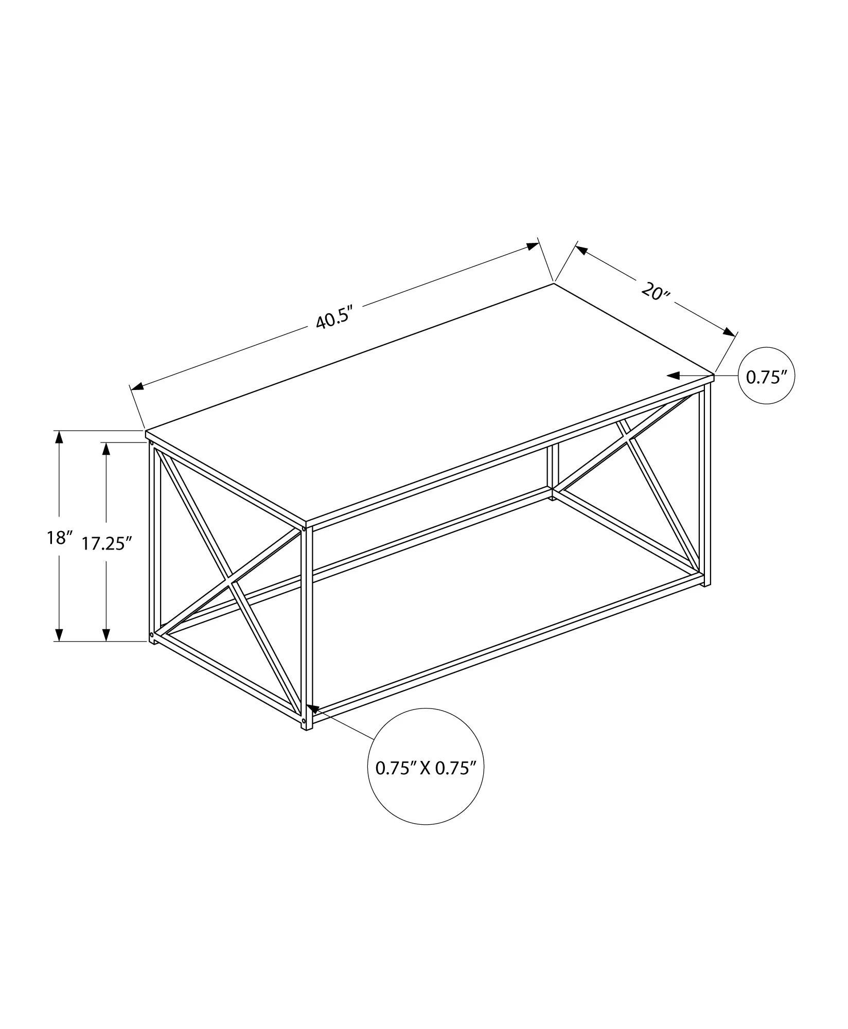 Croydon Coffee Table - Grey Stone-Look - Image 4