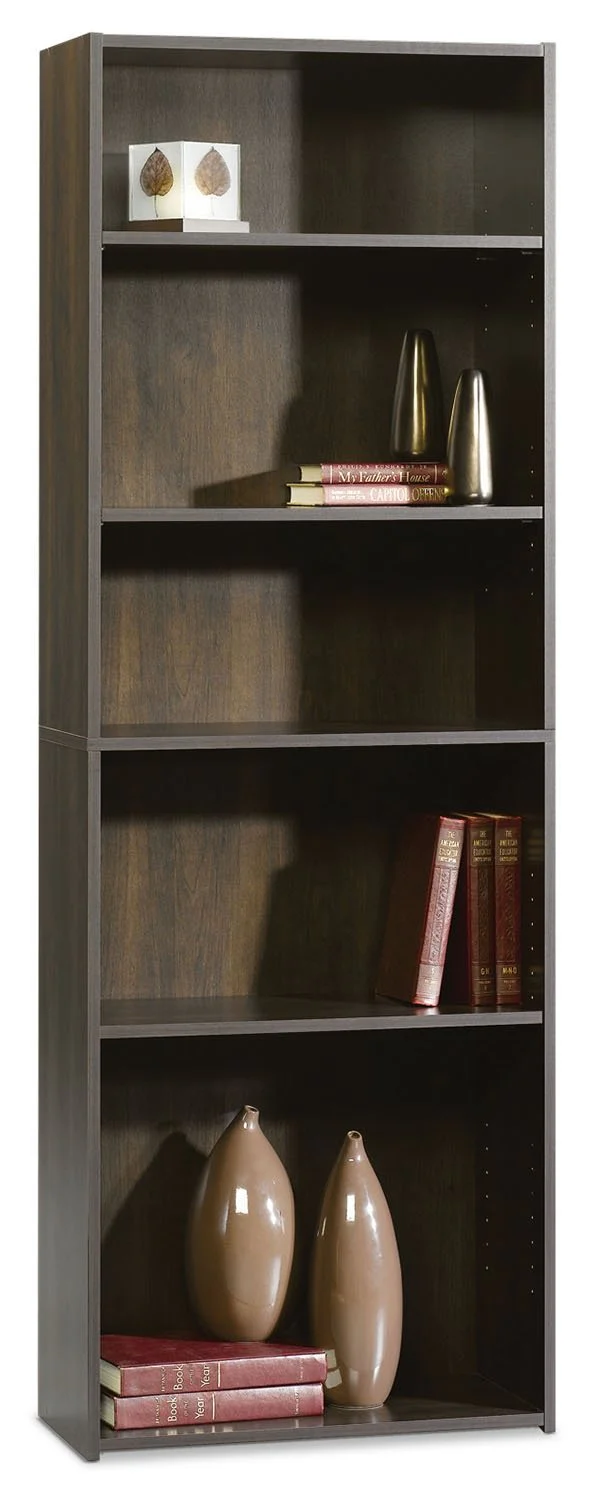 Currow 5-Shelf Bookcase - Cinnamon Cherry - Image 2