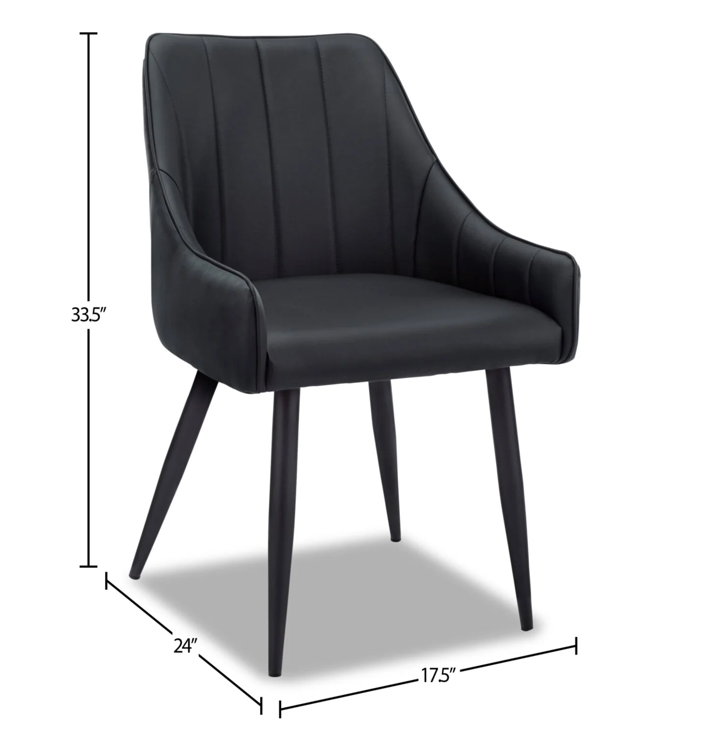 Daisel Dining Chair - Black - Image 11