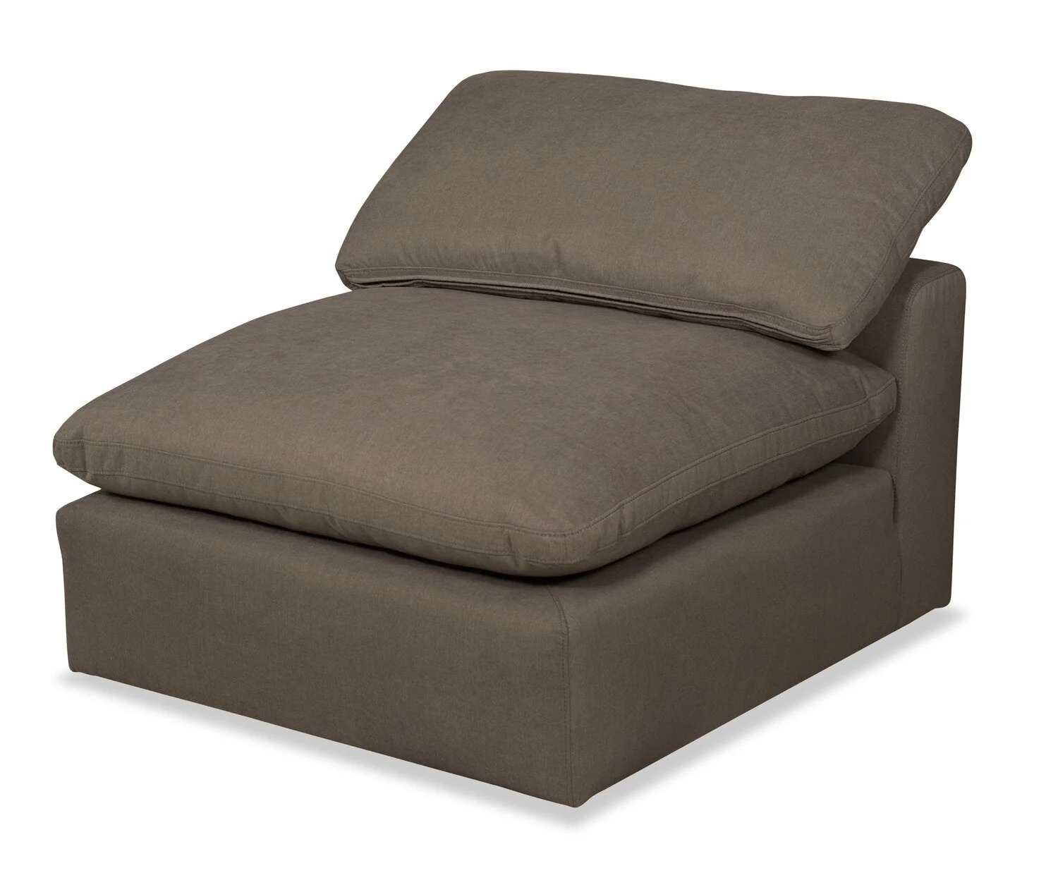 Dalyn 6-Piece Linen-Look Fabric Modular Sectional with 2 Ottomans - Slate - Image 4