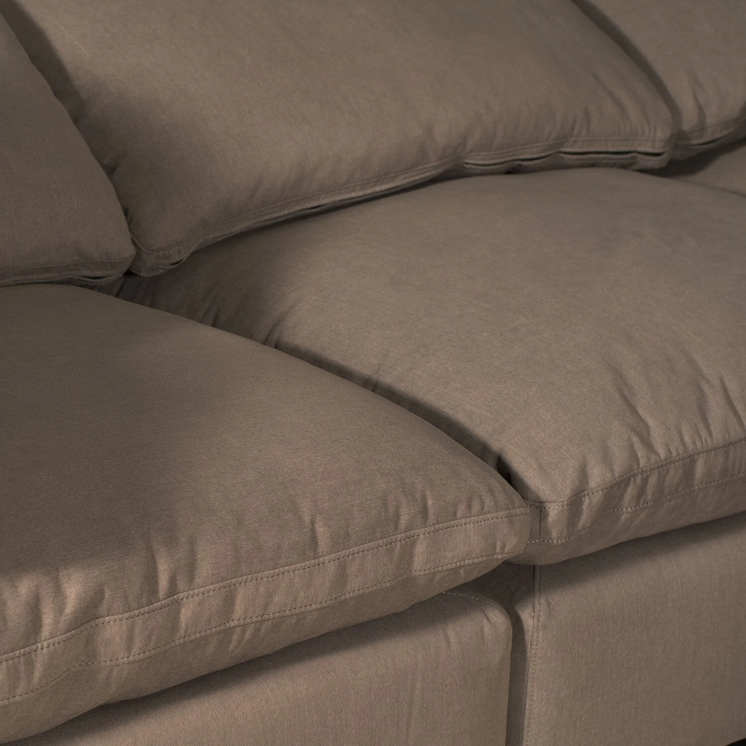 Dalyn 8-Piece Linen-Look Fabric Modular Sectional - Slate - Image 6