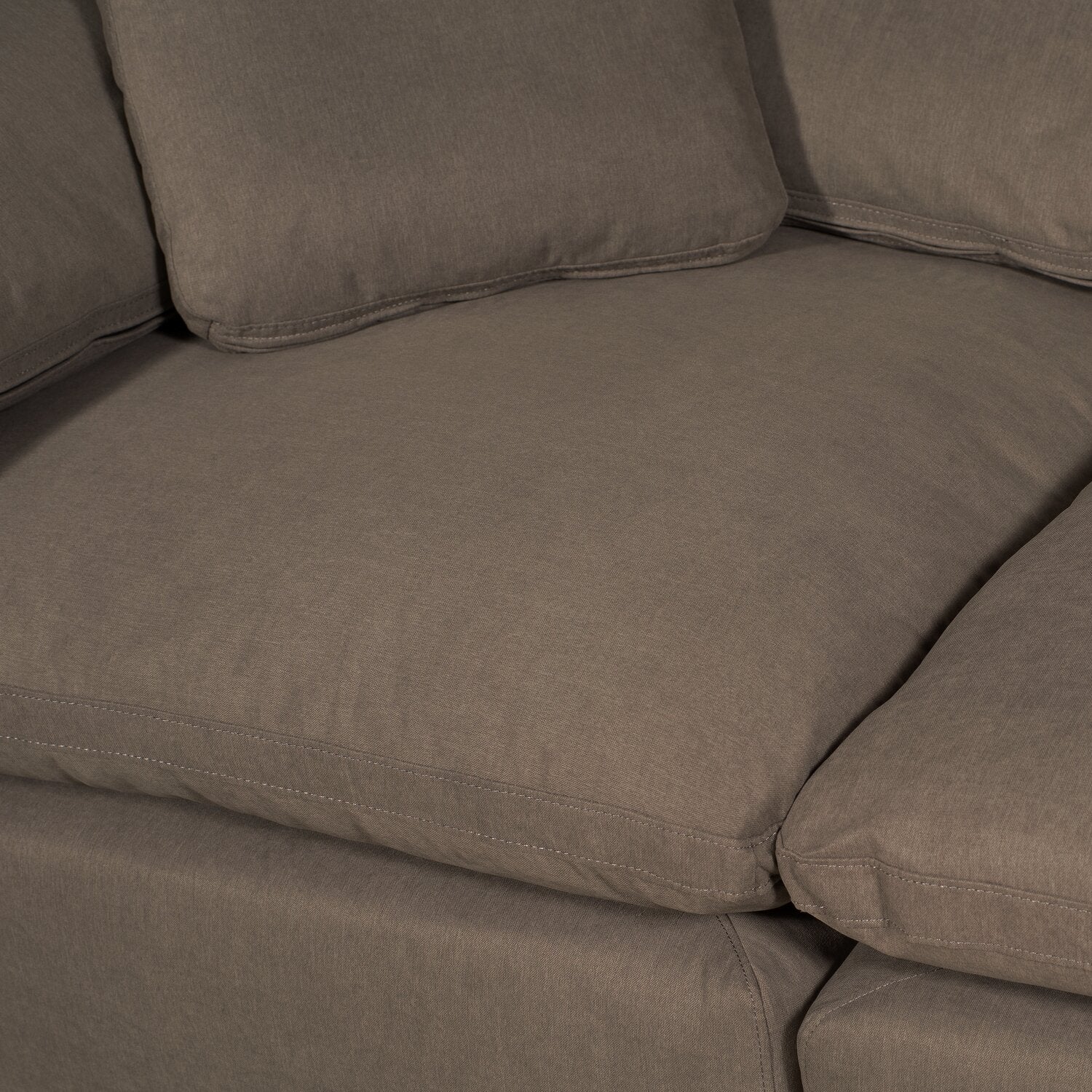 Dalyn 8-Piece Linen-Look Fabric Modular Sectional - Slate - Image 7