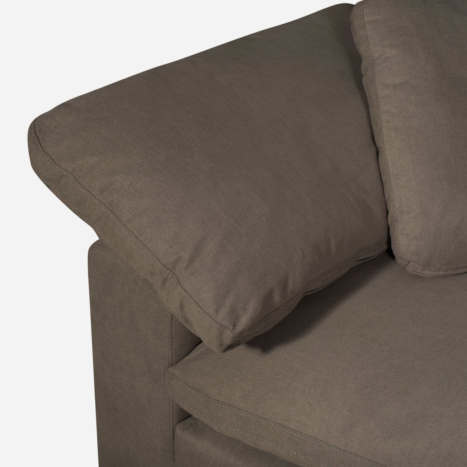 Dalyn 8-Piece Linen-Look Fabric Modular Sectional - Slate - Image 9