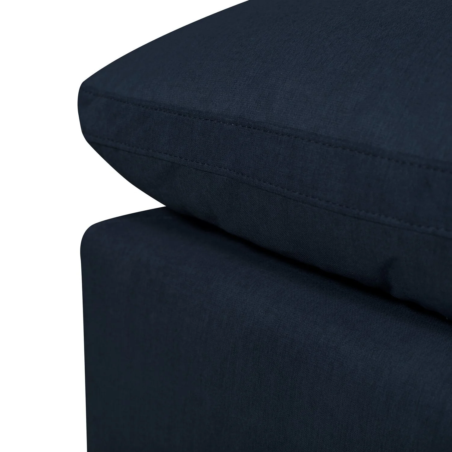 Dalyn Linen-Look Fabric Modular Armless Chair - Navy - Image 3
