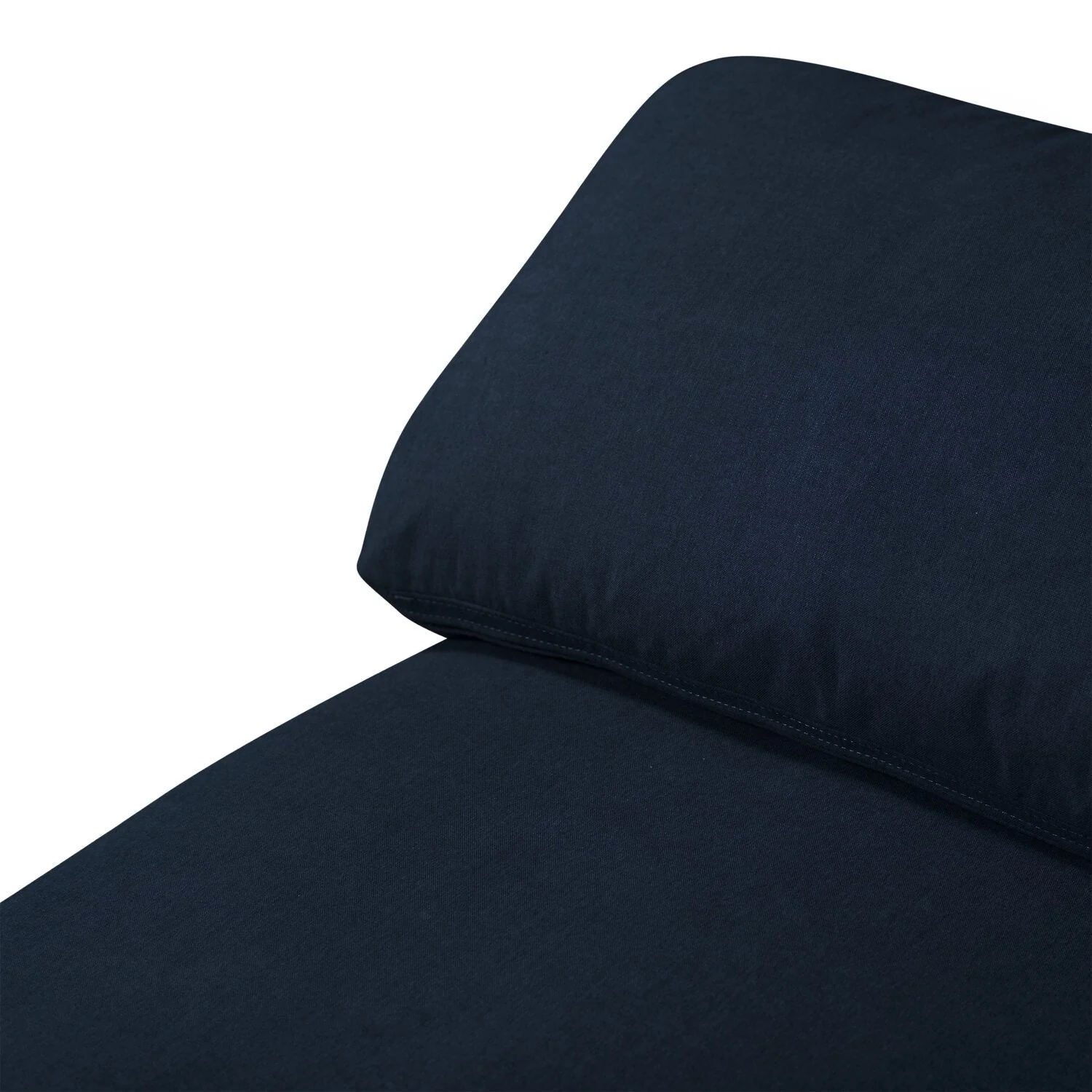 Dalyn Linen-Look Fabric Modular Armless Chair - Navy - Image 6