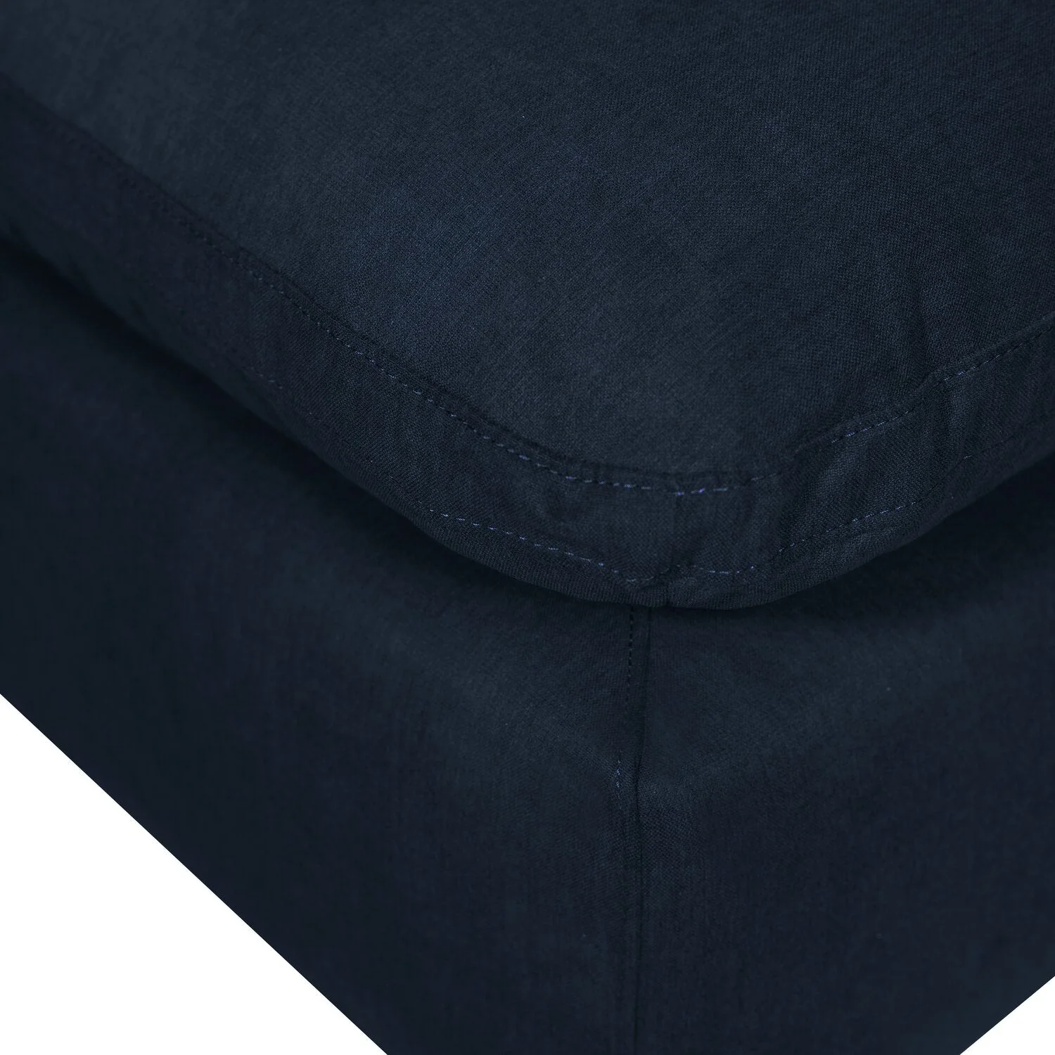 Dalyn Linen-Look Fabric Modular Armless Chair - Navy - Image 7