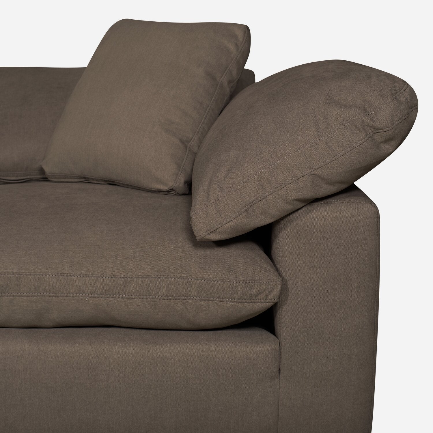 Dalyn Linen-Look Fabric Modular Armless Chair - Slate - Image 3