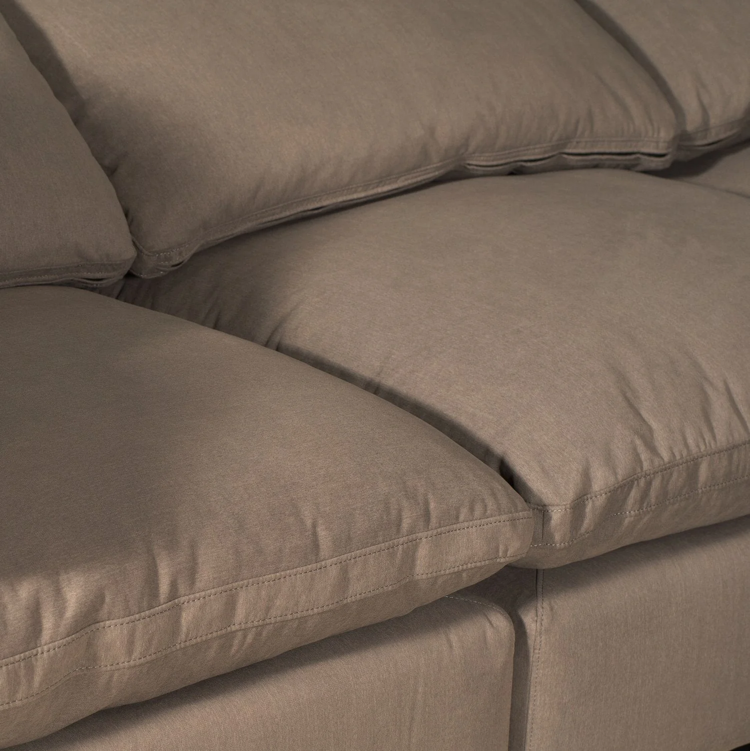 Dalyn Linen-Look Fabric Modular Loveseat - Slate - Image 4