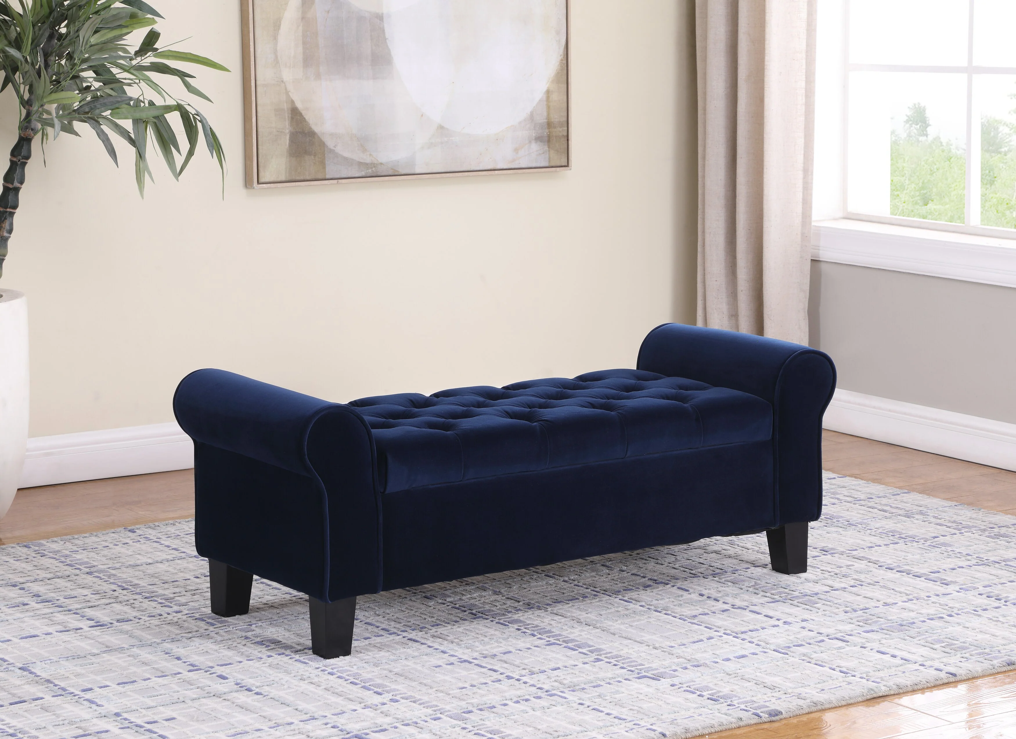 Delburne Storage Bench - Blue - Image 6