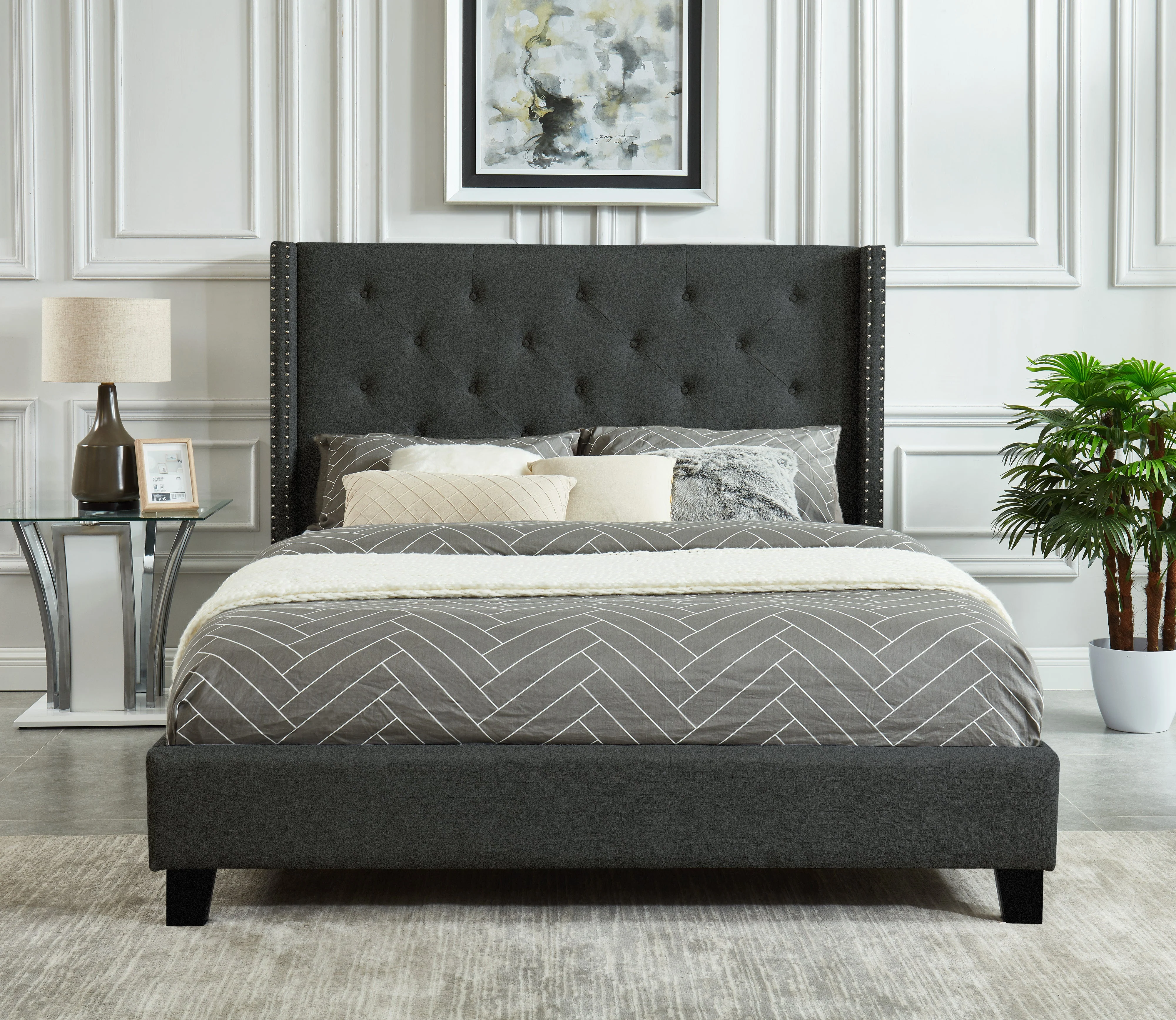 Dorsey Full Bed - Dark Grey - Image 2