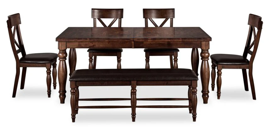 Dundas 6-Piece Dining Room Set - Chocolate - Image 2