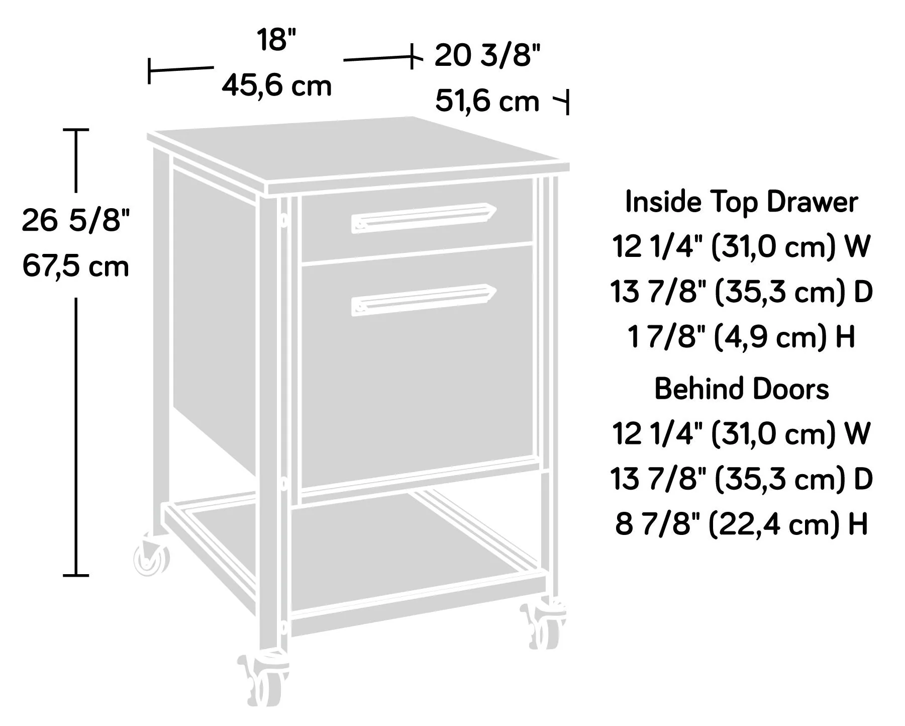 Elm Field Commercial Grade Mobile Filing Cabinet - Image 9