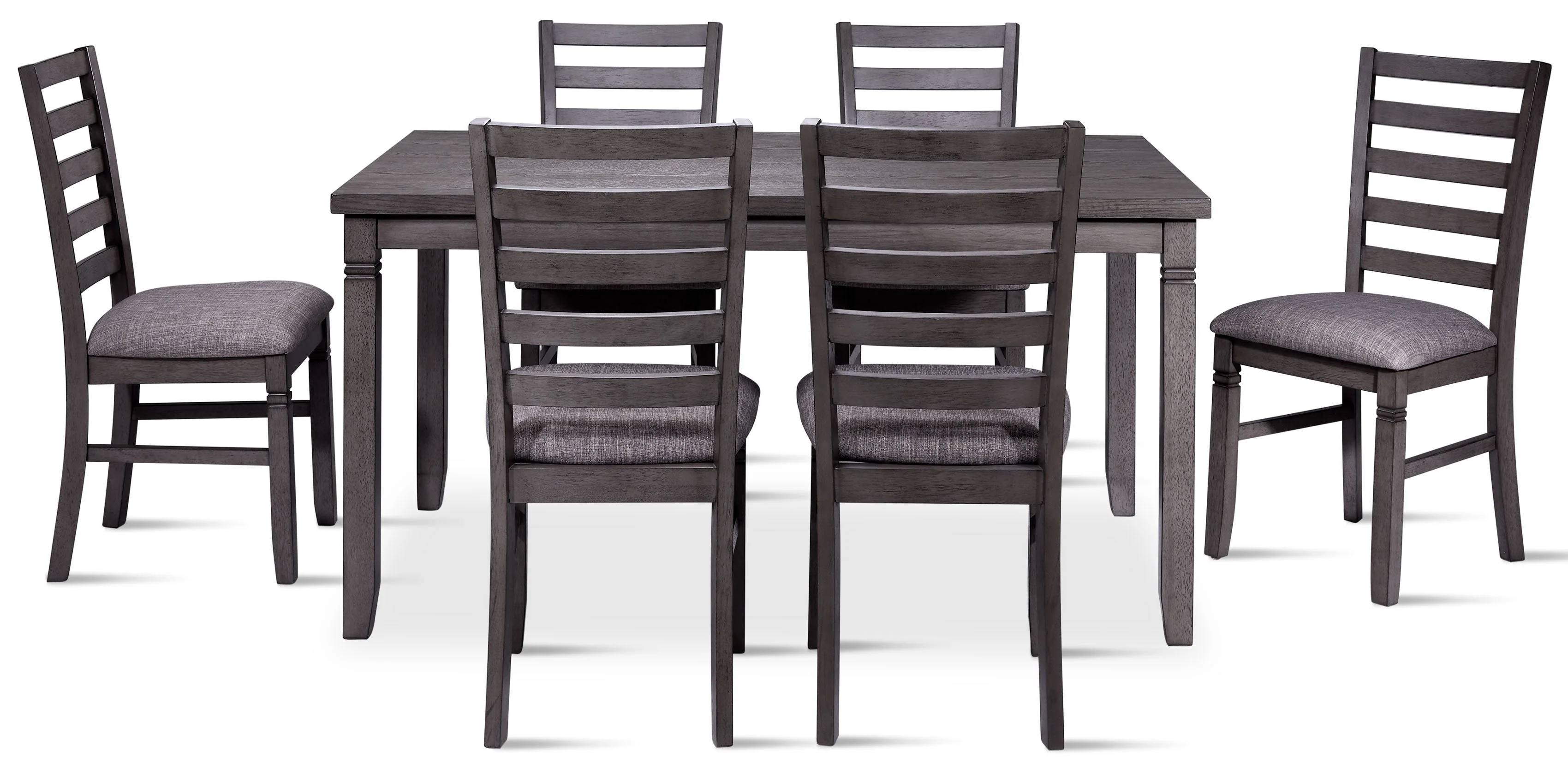 Enzo 7-Piece Dinette Set - Dark Grey - Image 2