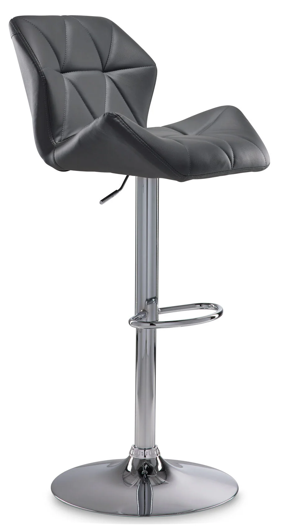 Esme Bar-Height Stool - Grey/Chrome - Image 3