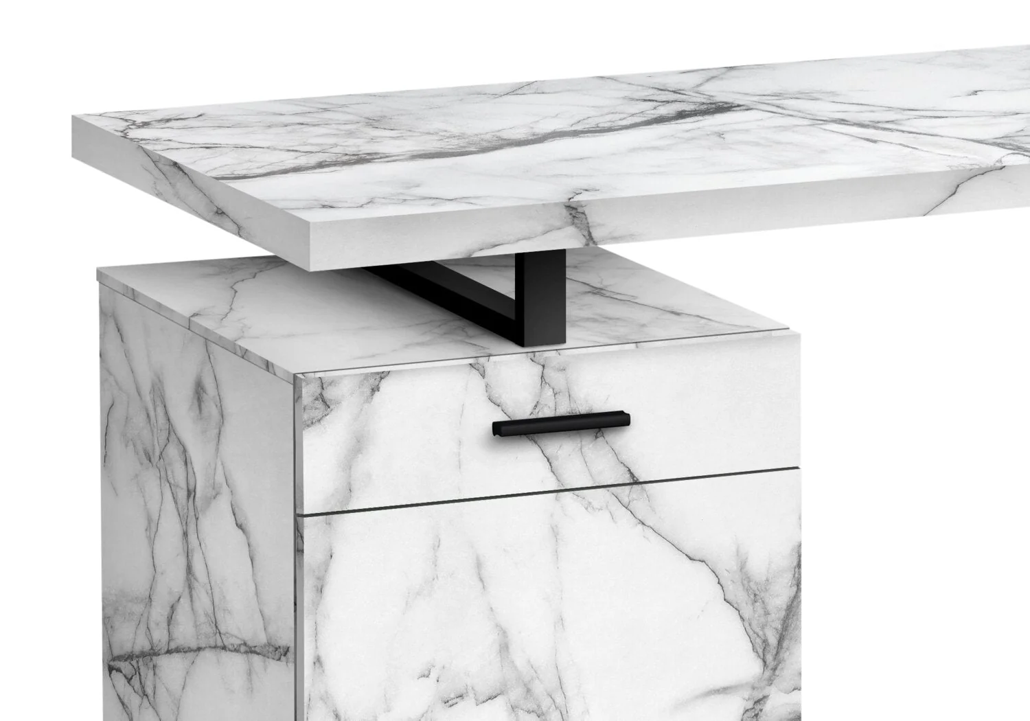 Farrier Reversible Desk - White Marble-Look - Image 2