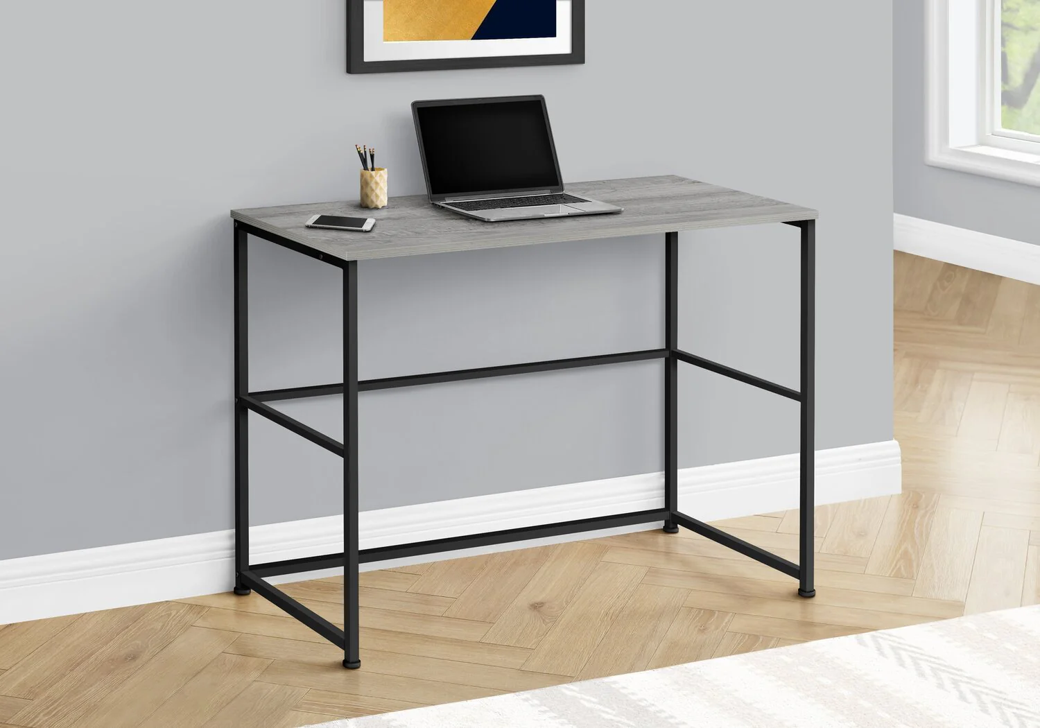 Fleming Desk - Grey - Image 3