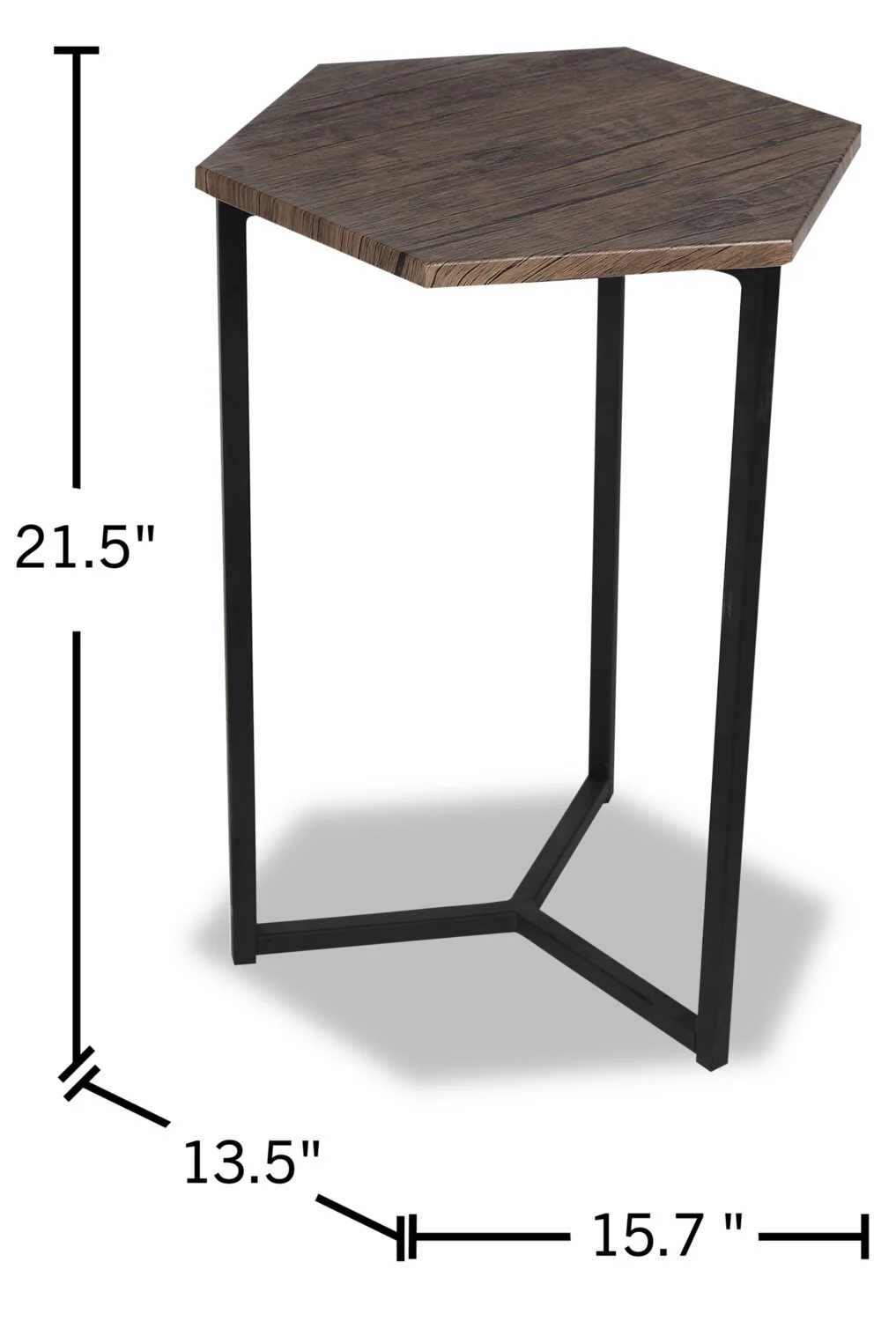 Floren Chairside Table - Brown - Image 6