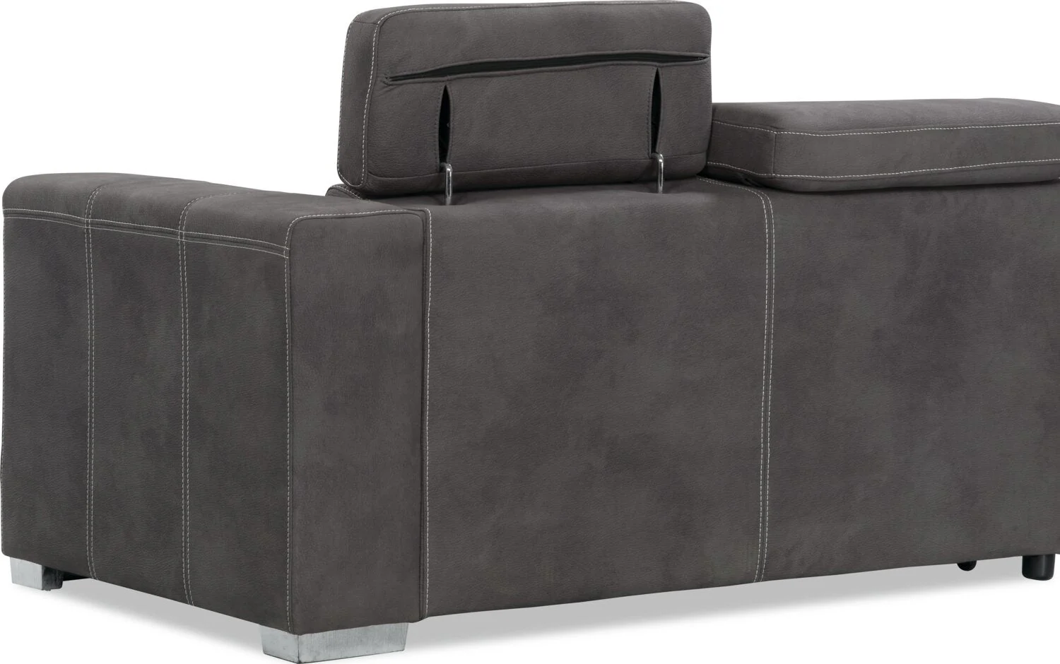 Foynes 3-Piece Faux Suede Left-Facing Sleeper Sectional - Cement - Image 16