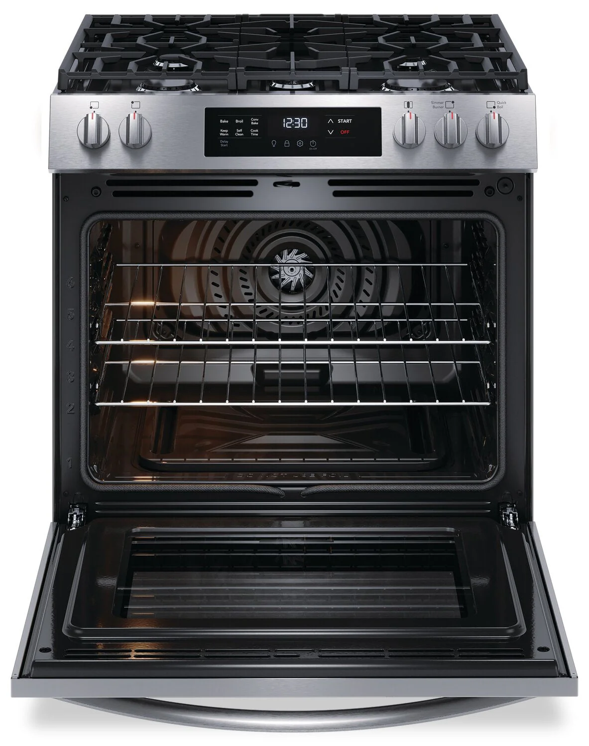 Frigidaire 5.1 Cu. Ft. Freestanding Gas Range with Convection Bake - FCFG3083AS - Image 2