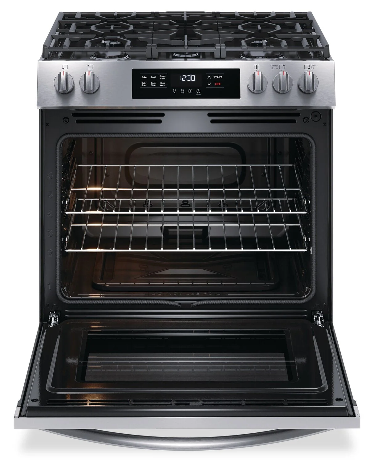 Frigidaire 5.1 Cu. Ft. Front-Control Gas Range with Quick Boil - FCFG3062AS - Image 2