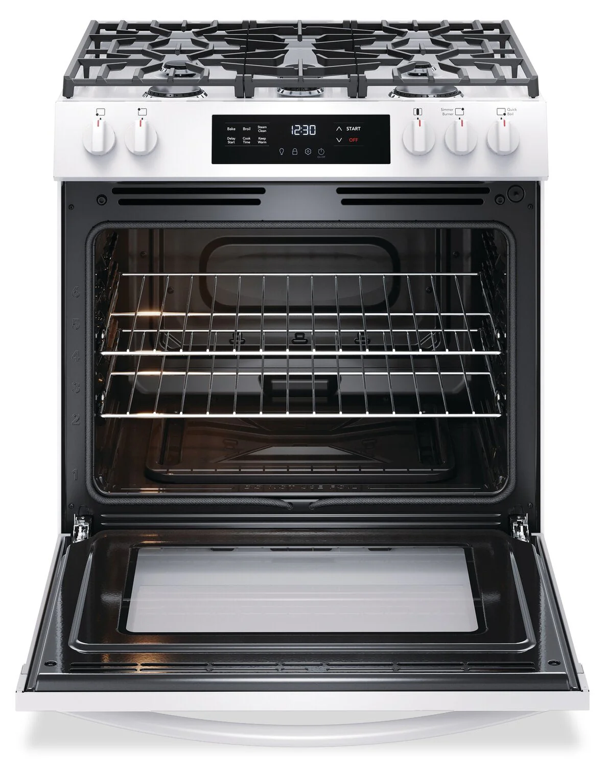 Frigidaire 5.1 Cu. Ft. Front-Control Gas Range with Quick Boil - FCFG3062AW - Image 2