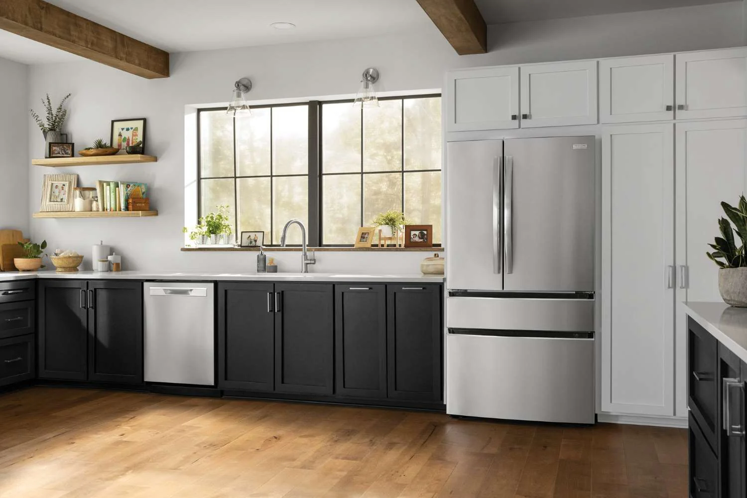 Frigidaire Gallery Smudge-Proof® Stainless Steel Standard-Depth 4-Door French Door Refrigerator (27.2 Cu. Ft.) - GRMN2872AF - Image 3
