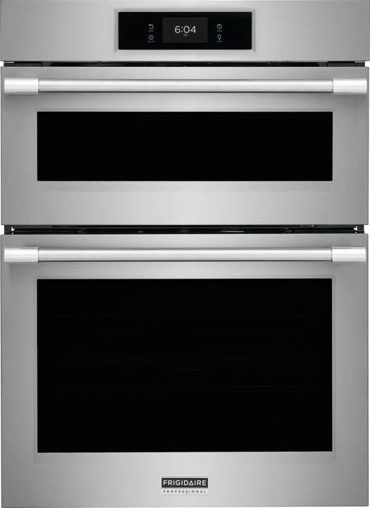 Frigidaire Professional 30" Smudge-Proof Stainless Steel Combination Wall Oven and Microwave with Total Convection and Air Fry (5.3 cu. ft.) - PCWM3080AF