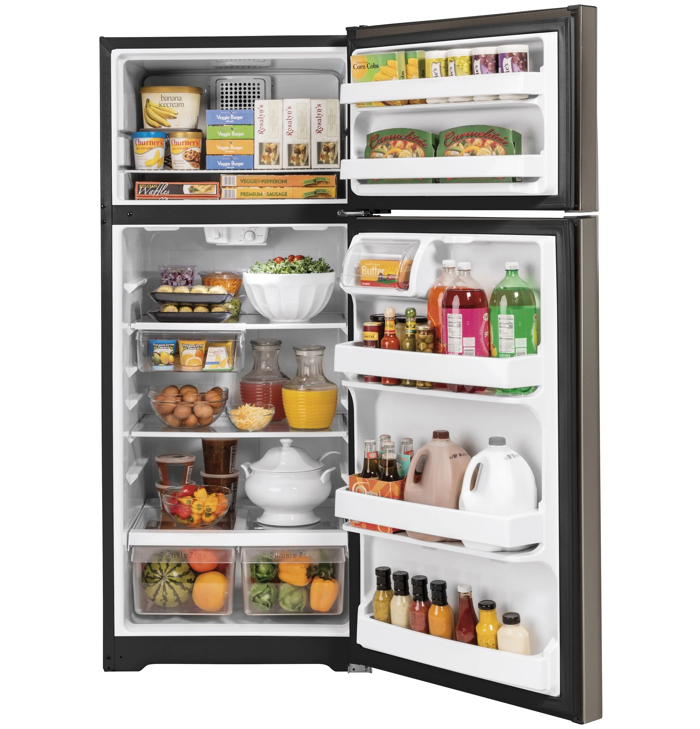 GE 17.5 Cu. Ft. Top-Freezer Refrigerator - GTE18GMNRES - Image 3