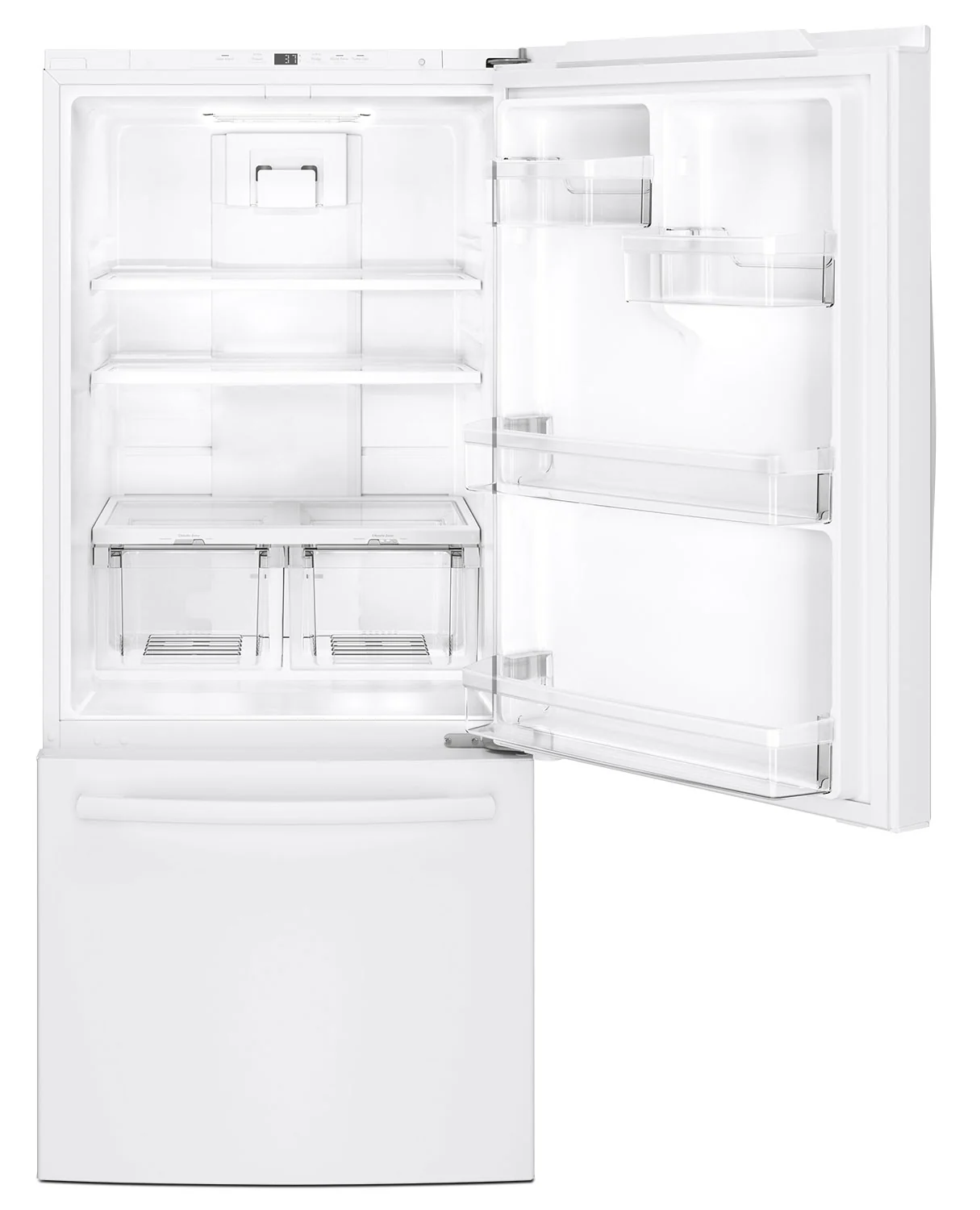 GE 20.9 Cu. Ft. Bottom-Freezer Refrigerator - GDE21DGKWW - Image 3