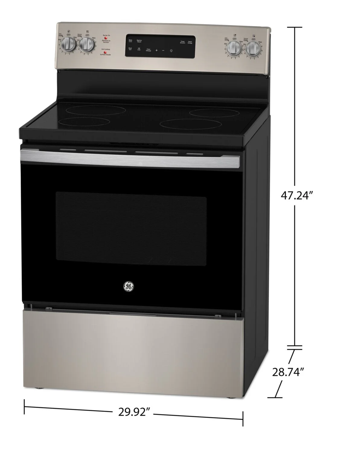 GE 5 Cu. Ft. Freestanding Electric Range with Self-Clean - JCB630ETES - Image 5