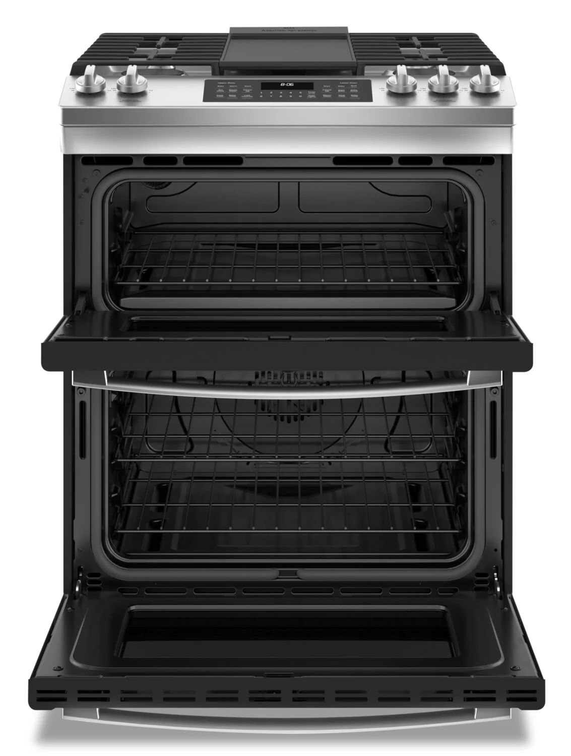 GE 6.7 Cu. Ft. Double-Oven Freestanding Gas Range - JCGSS86SPSS - Image 2