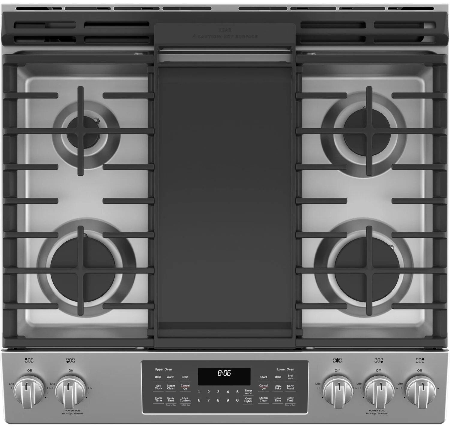 GE 6.7 Cu. Ft. Double-Oven Freestanding Gas Range - JCGSS86SPSS - Image 4