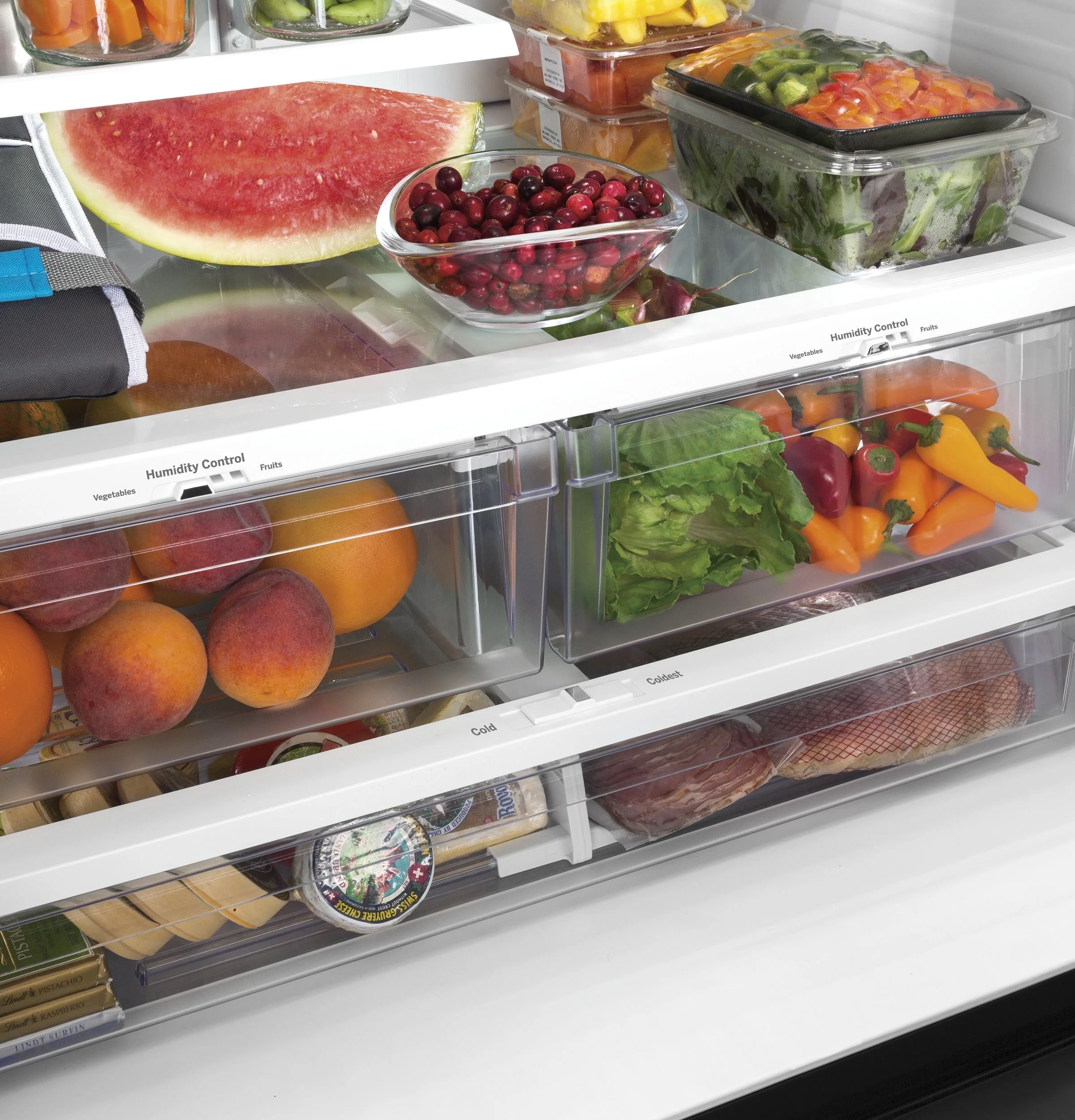 GE Black French Door Refrigerator (27 Cu. Ft.) - GNE27JGMBB - Image 6