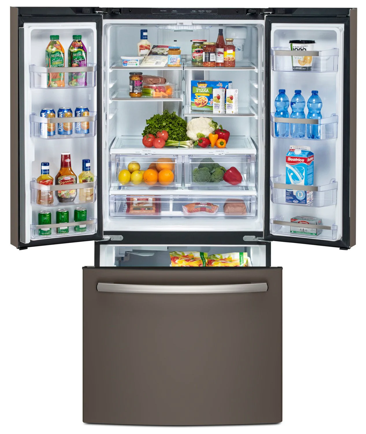 GE Profile 24.5 Cu. Ft. French-Door Refrigerator with Space-saving Icemaker - PNE25NMLKES - Image 3