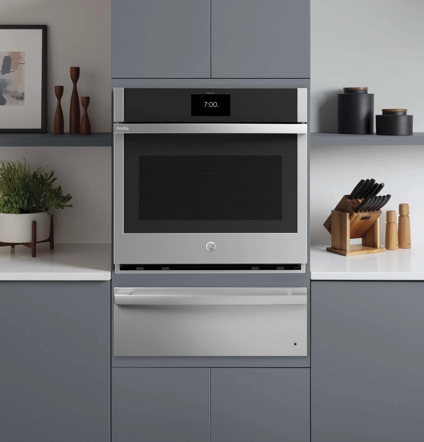 GE Profile 30in Stainless Steel Warming Drawer (1.9cu ft) - PTW9000SPSS - Image 2