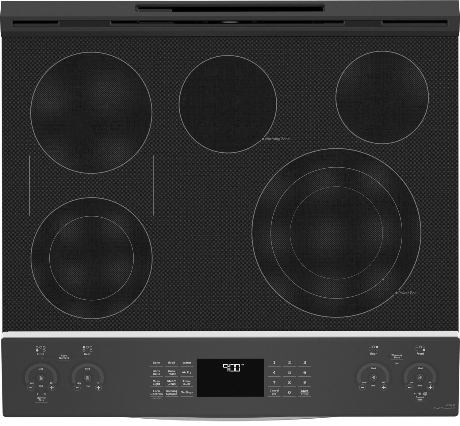 GE Profile 5.3 Cu. Ft. Smart Electric Range with No Preheat Air Fry - PSS93YPFS - Image 3