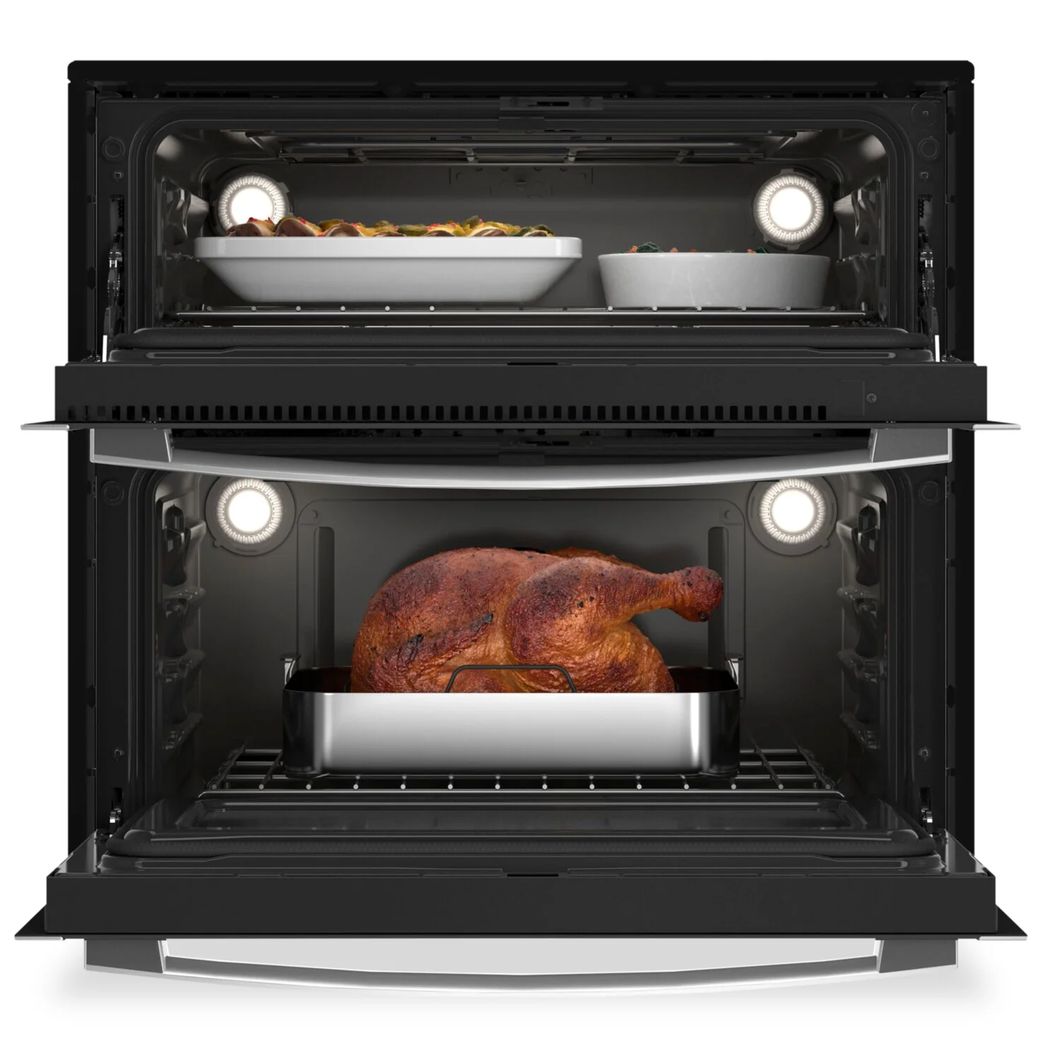 GE Profile 5 Cu. Ft. Twin Flex Built-In Double Wall Oven - PTS9200SNSS - Image 4
