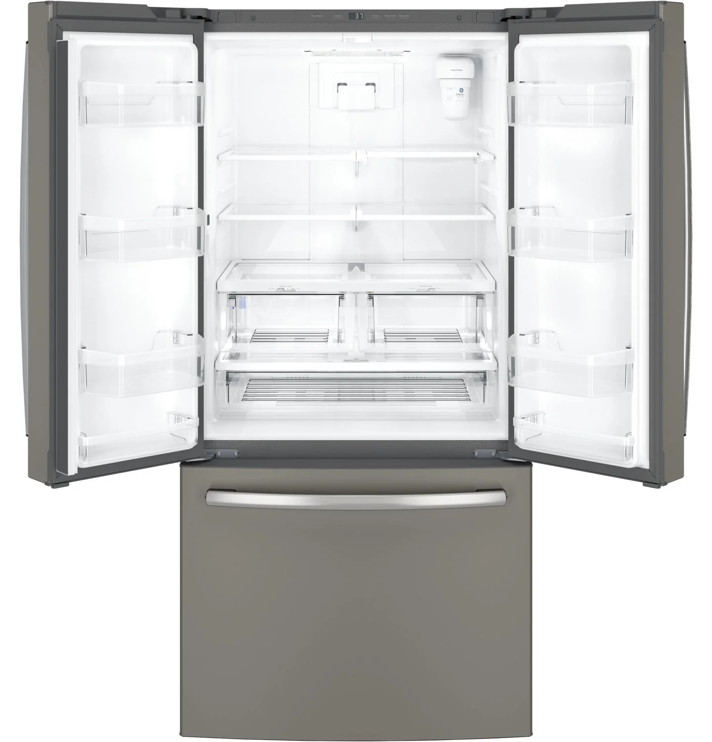 GE Slate Counter-Depth French Door Refrigerator (18.6 Cu. Ft.) - GWE19JMLES - Image 4