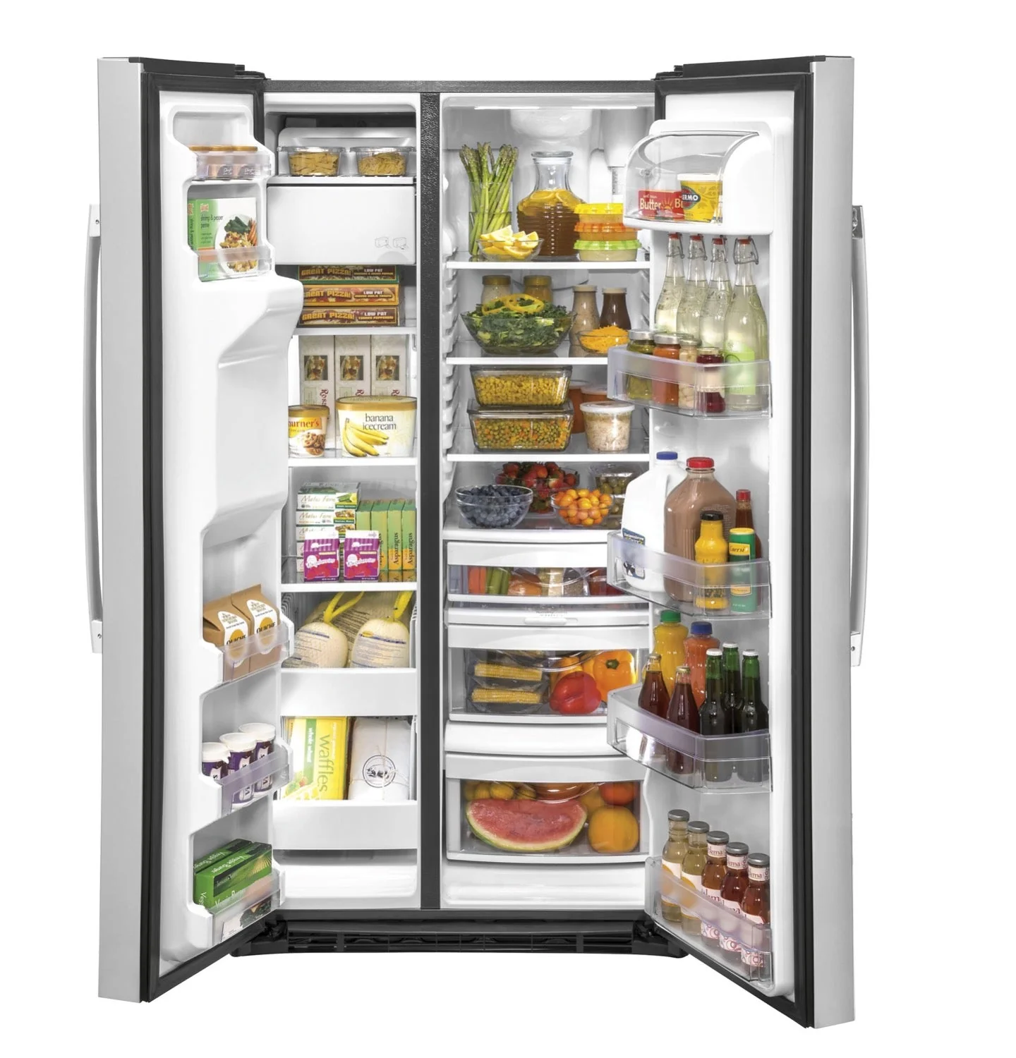 GE Stainless Steel Side-By-Side Refrigerator (25.1 Cu.Ft) - GSS25IYNFS - Image 3
